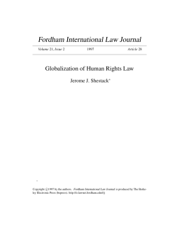 Globalization of Human Rights Law