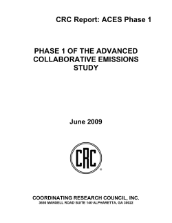 ACES Phase 1 - Coordinating Research Council