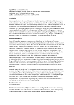 Impact Area: Automobile Industry Title: New Sustainable Business