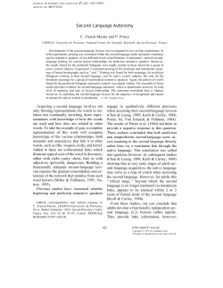 Second Language Autonomy - Cheryl Frenck