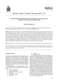 Jungerius, P. D. Dune development and management