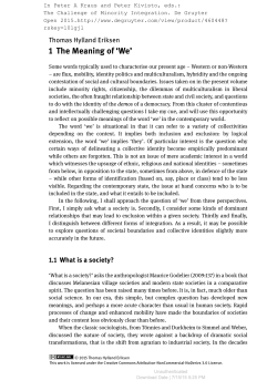 1 The Meaning of `We`