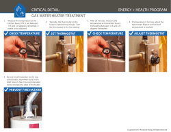 energy + health program critical detail: gas water heater treatment