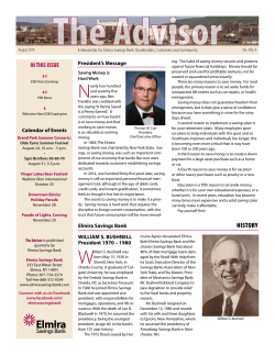 ESB Newsletter - August 2014