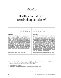 Healthcare or sickcare - Office of the President