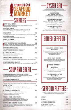 starters oyster bar boiled seafood soup and salad seafood platters