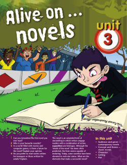 Unit 3 Alive on novels