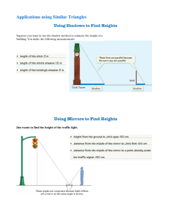 Similar Triangles Word Problems #1