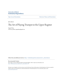 The Art of Playing Trumpet in the Upper Register