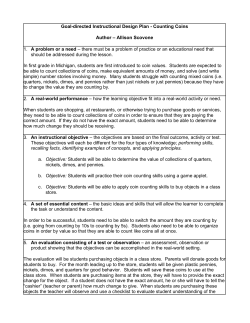 Goal-directed Instructional Design Plan &ndash; Making Change
