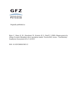 Magma genesis by rifting of