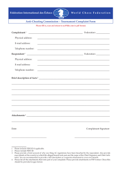 Tournament Complaint Form