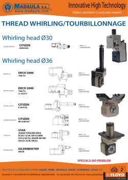 Thread Whirling - Floyd Automatic Tooling