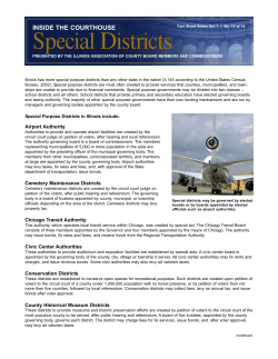 Special Districts - Illinois Association Of County Board Members