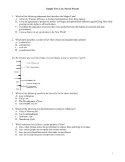 Sample EOC Civics and Economics Questions