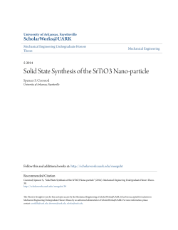 Solid State Synthesis of the SrTiO3 Nano-particle