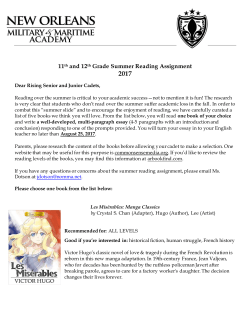 11th and 12th Grade Summer Reading Assignment