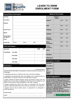 learn to swim enrolment form