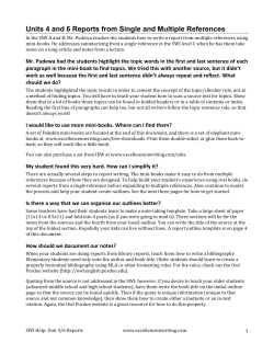 Unit 4 and 6 Reports