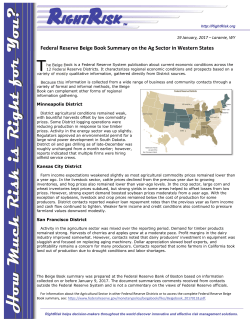 Federal Reserve Beige Book Summary on the Ag