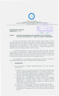 Memorandum Circular No. 2013-005