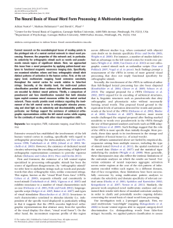The Neural Basis of Visual Word Form Processing