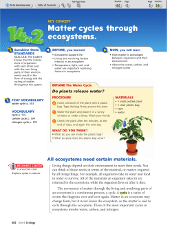 Matter cycles through ecosystems.
