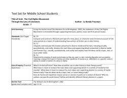 Text Set for Middle School Students