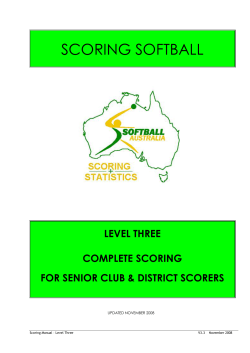 SCORING SOFTBALL