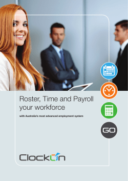 Roster, Time and Payroll your workforce