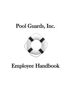 Pool Guards, Inc. Employee Handbook
