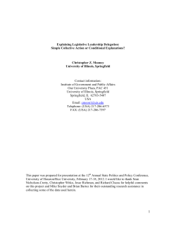 Explaining Legislative Leadership Delegation