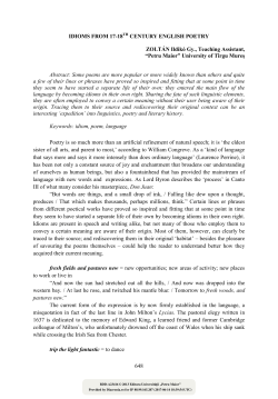 Idioms from 17-18th century English poetry