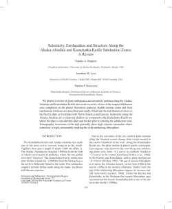 Seismicity, Earthquakes and Structure Along the - UNC