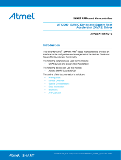 SAM C Divide and Square Root Accelerator