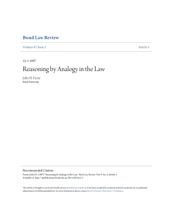 Reasoning by Analogy in the Law