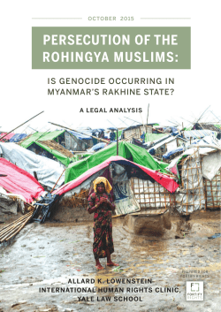 Persecution of the Rohingya Muslims: Is Genocide Occurring in