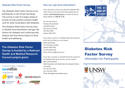 Diabetes Risk Factor Survey
