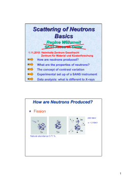 Scattering of Neutrons (basics)