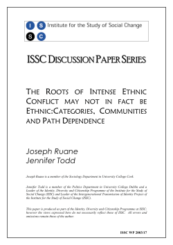 The Roots of Intense Ethnic Conflict May Not In Fact Be Ethnic