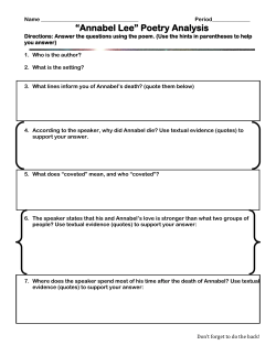 “Annabel Lee” Poetry Analysis