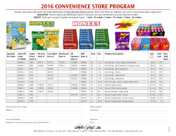 2016 convenience store program