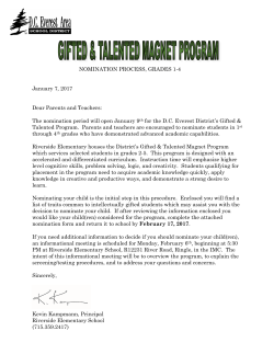 the Nomination Packet - D.C. Everest Area School District