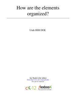 How are the elements organized? - CK