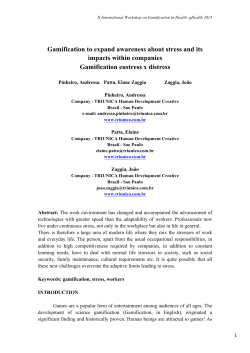 Gamification to expand awareness about stress and its impacts