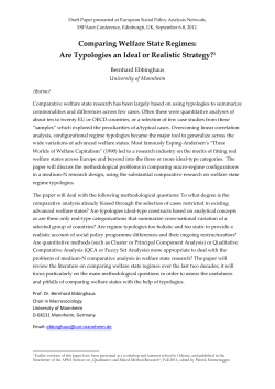 Comparing Welfare State Regimes: Are Typologies an Ideal or