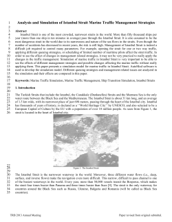Analysis and Simulation of Istanbul Strait Marine Traffic