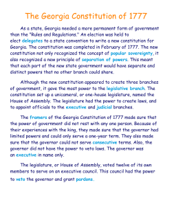 The Georgia Constitution of 1777