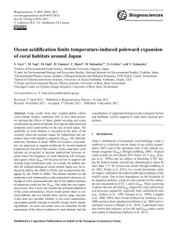 Ocean acidification limits temperature-induced