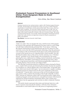 Protestant Funeral Processions in Southeast China: From Gangnam